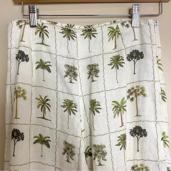 Agua Bendita Herbarium Linen Palm Print Pants - Picture 4 of 12
